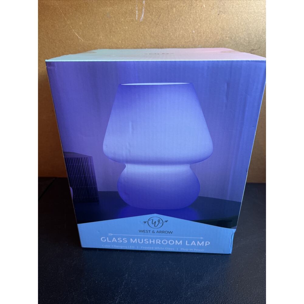West & Arrow Glass Mushroom Lamp